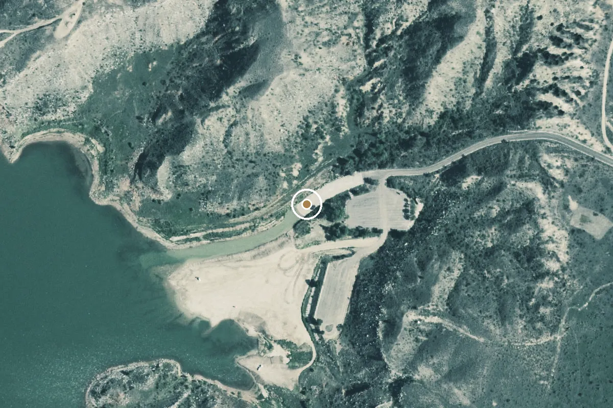 Aerial view of Lake Meredith National Recreation Area Boat Ramp