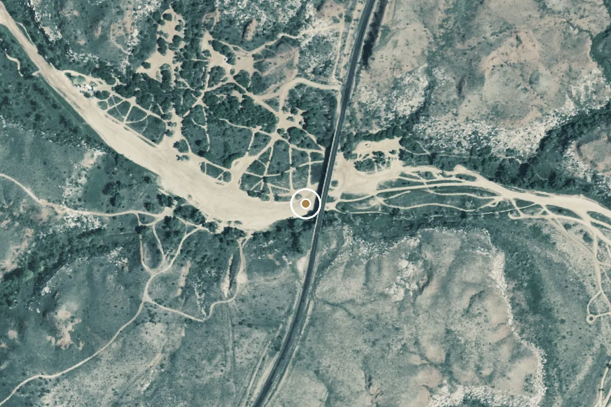 Aerial view of Lake Meredith National Recreation Area Boat Ramp