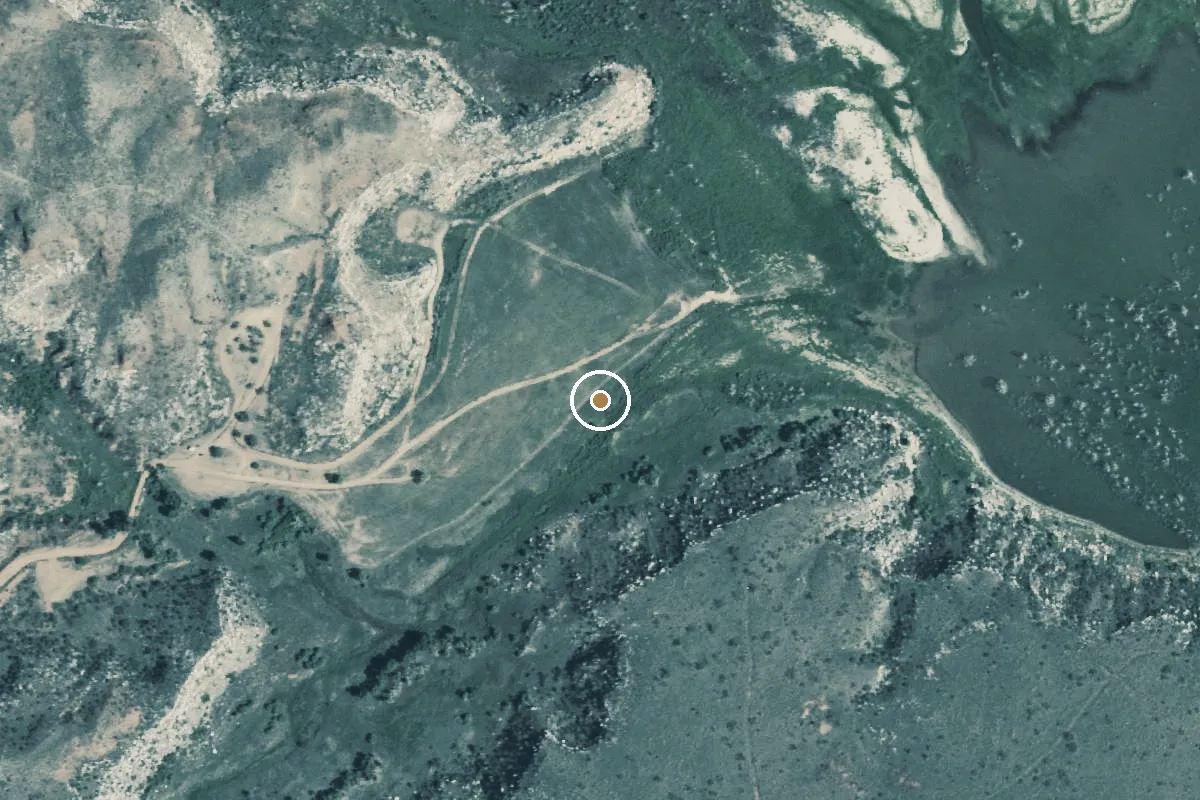 Aerial view of Lake Meredith National Recreation Area Boat Ramp