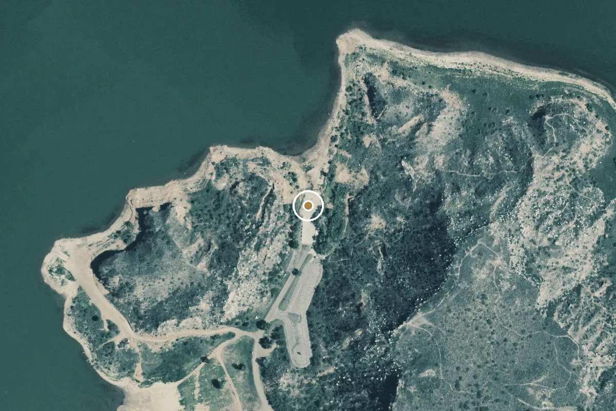 Aerial view of Lake Meredith National Recreation Area Boat Ramp