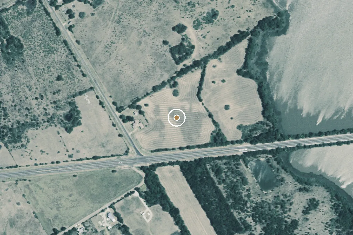 Aerial view of Lake Mexia Boat Ramp