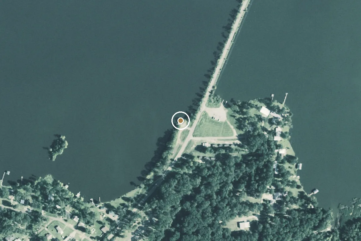 Aerial view of Lake Murvaul Boat Ramp