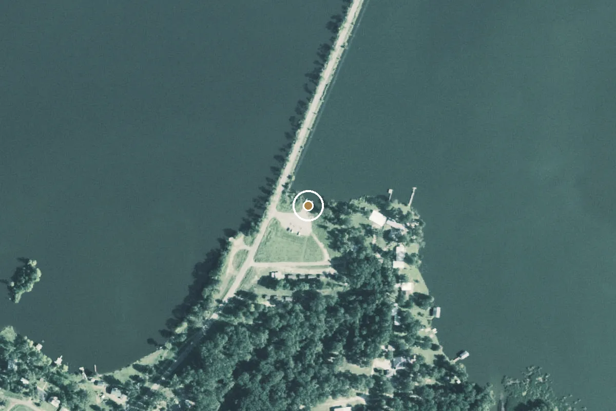 Aerial view of Lake Murvaul Boat Ramp