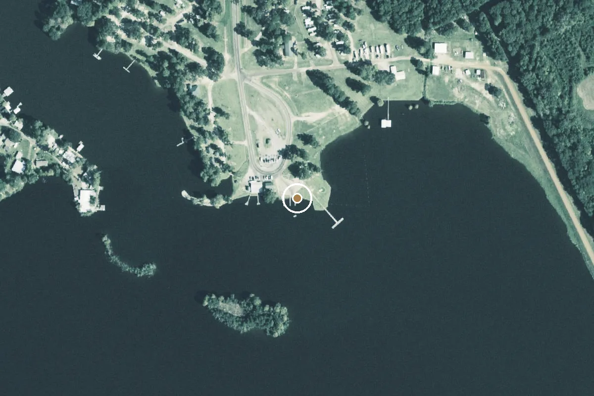 Aerial view of Lake Murvaul Park & Marina Boat Ramp