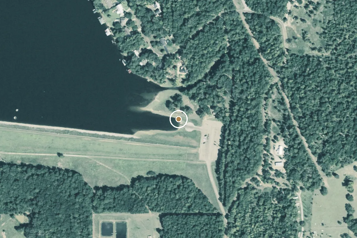 Aerial view of Lake Nacogdoches East Side Park Boat Ramp