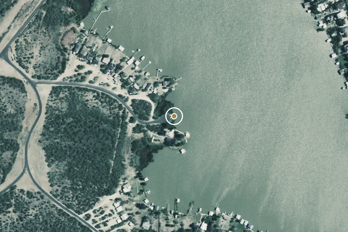 Aerial view of Lake Nasworthy Boat Ramp