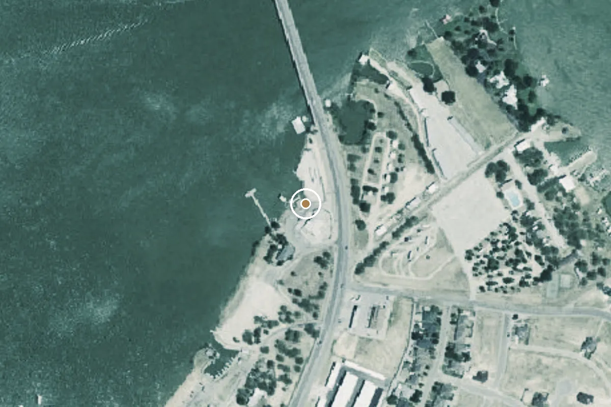 Aerial view of Lake Nasworthy Boat Ramp
