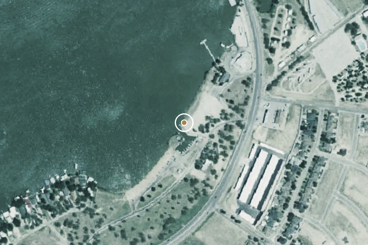 Aerial view of Lake Nasworthy Boat Ramp