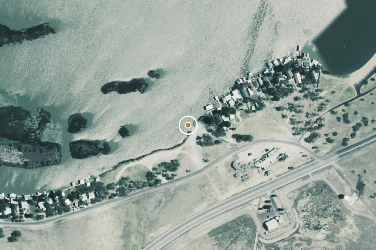 Aerial view of Lake Nasworthy Boat Ramp