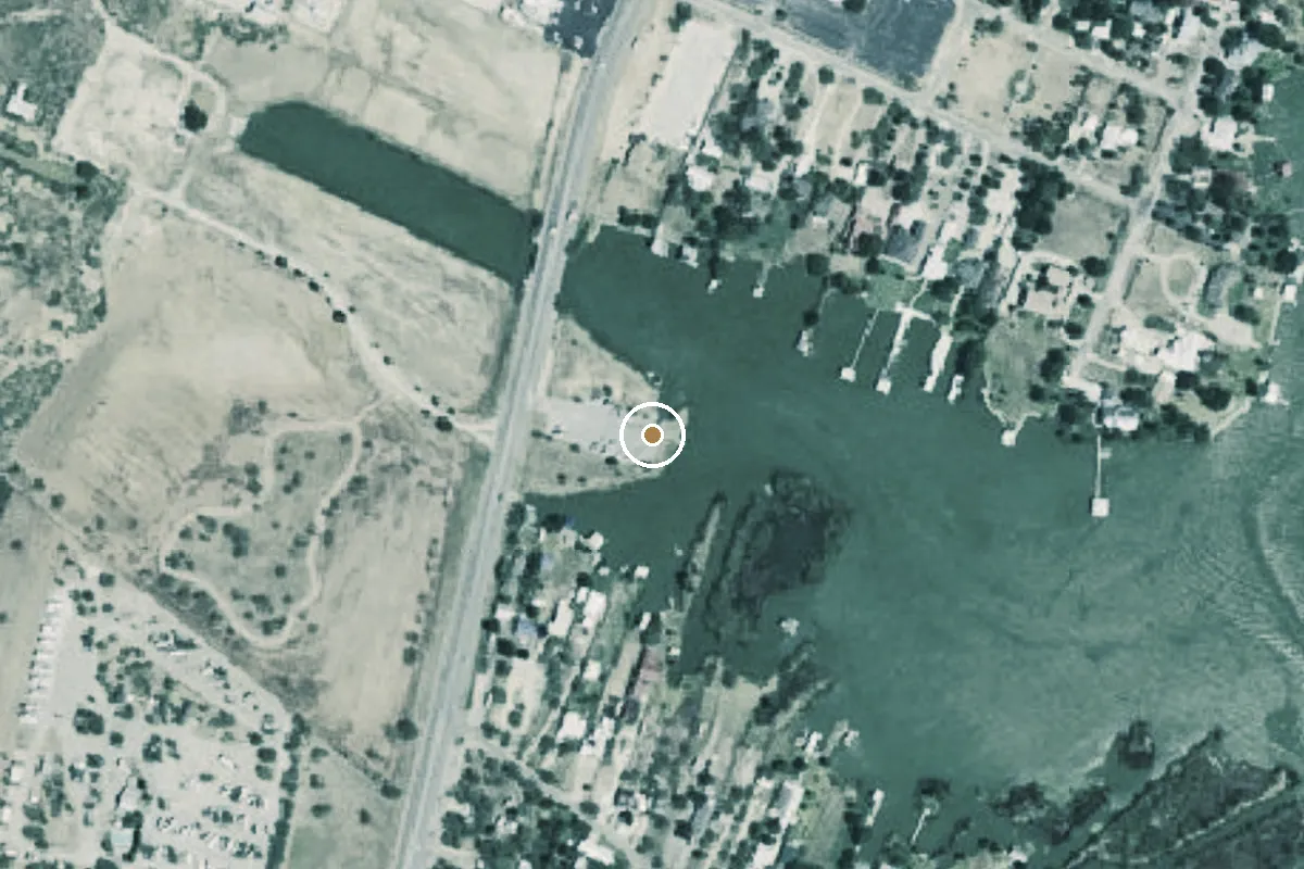Aerial view of Lake Nasworthy Boat Ramp