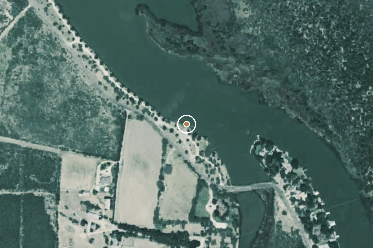 Aerial view of Lake Nasworthy Boat Ramp