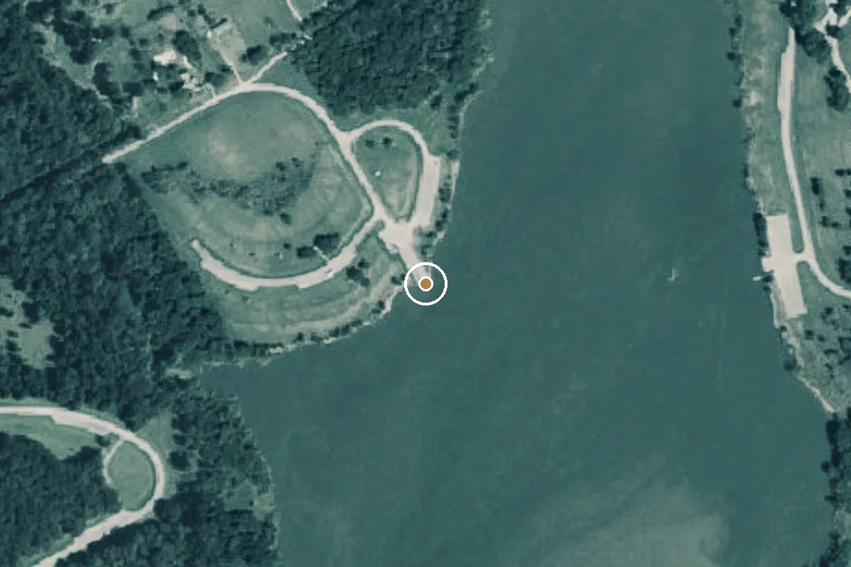 Aerial view of Lake Navarro Mills Boat Ramp