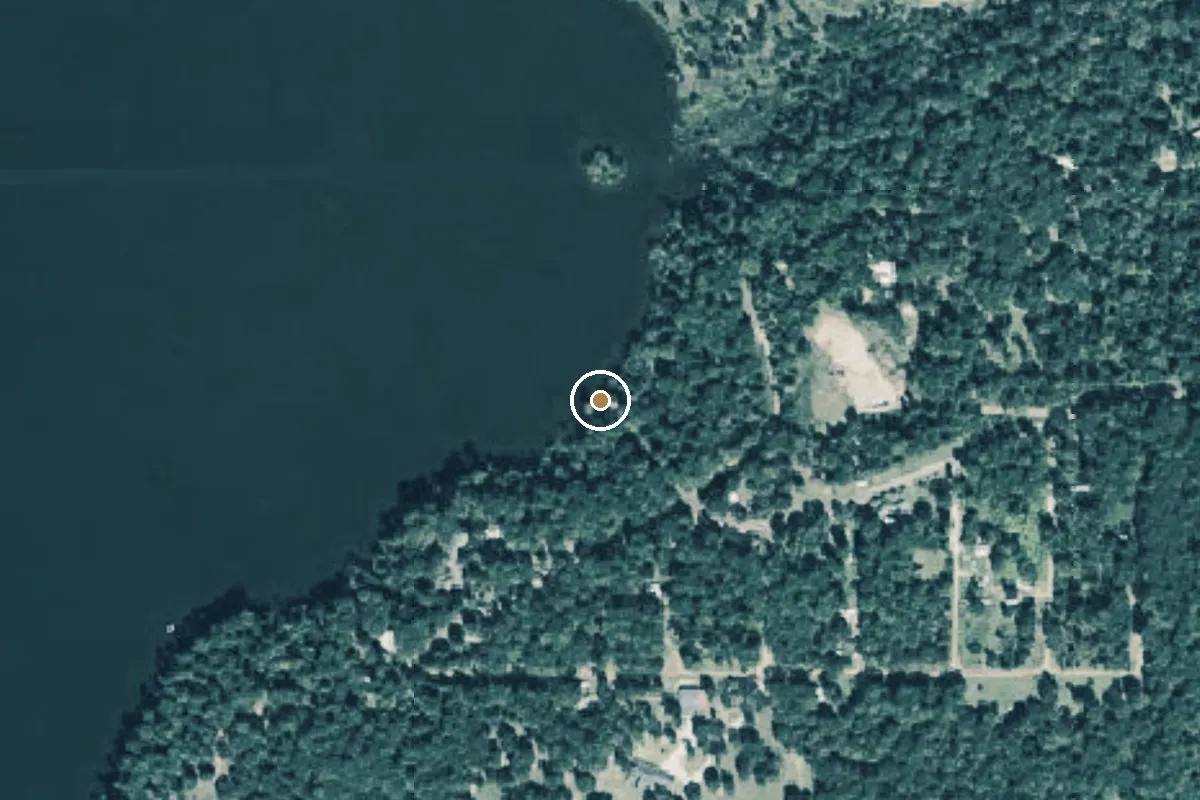 Aerial view of Lake O' the Pines Boat Ramp