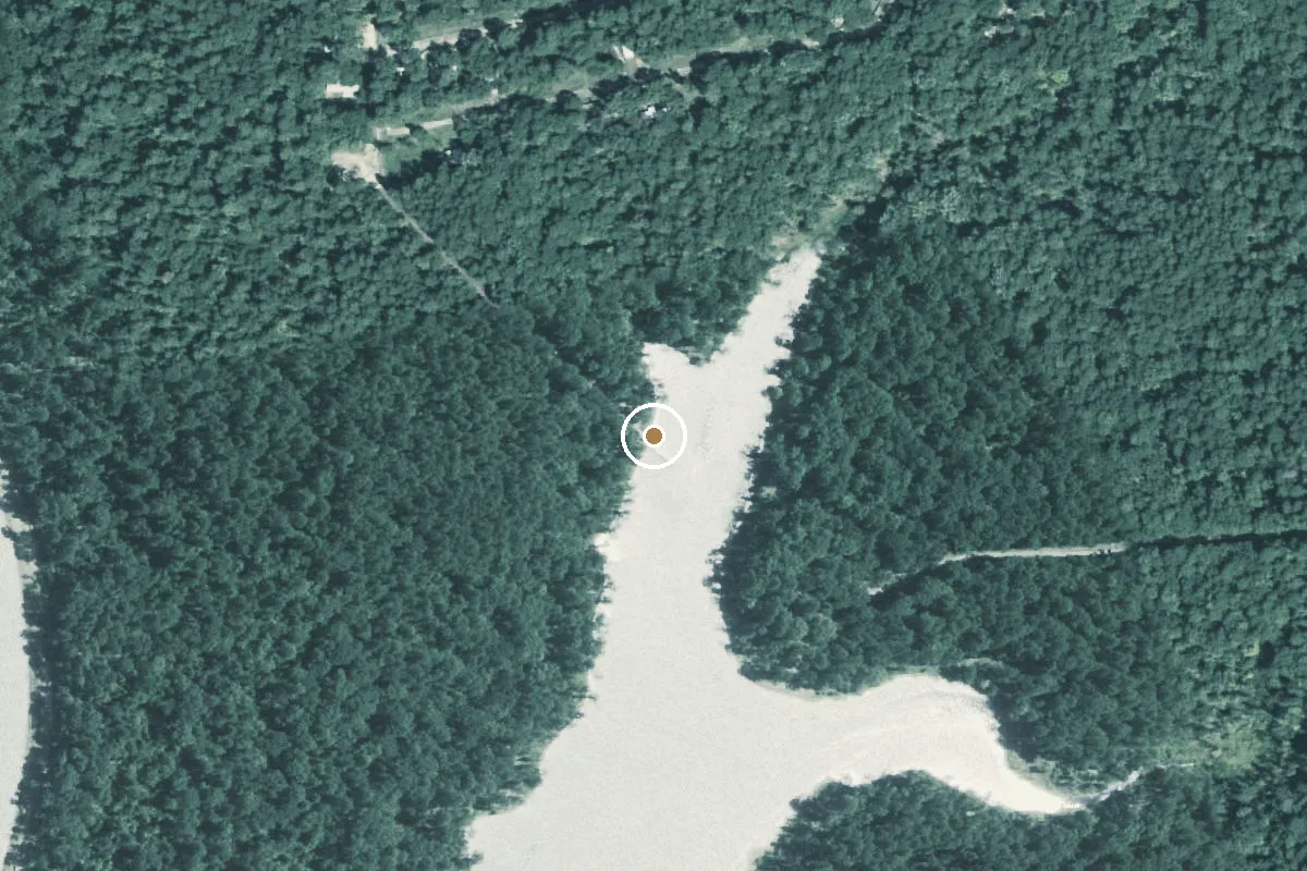 Aerial view of Lake O' the Pines Boat Ramp