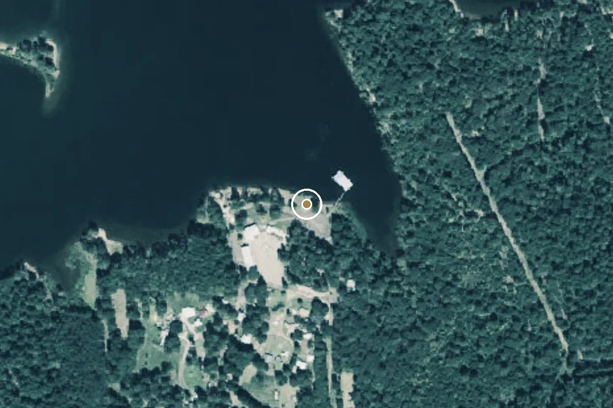 Aerial view of Lake O' the Pines Boat Ramp