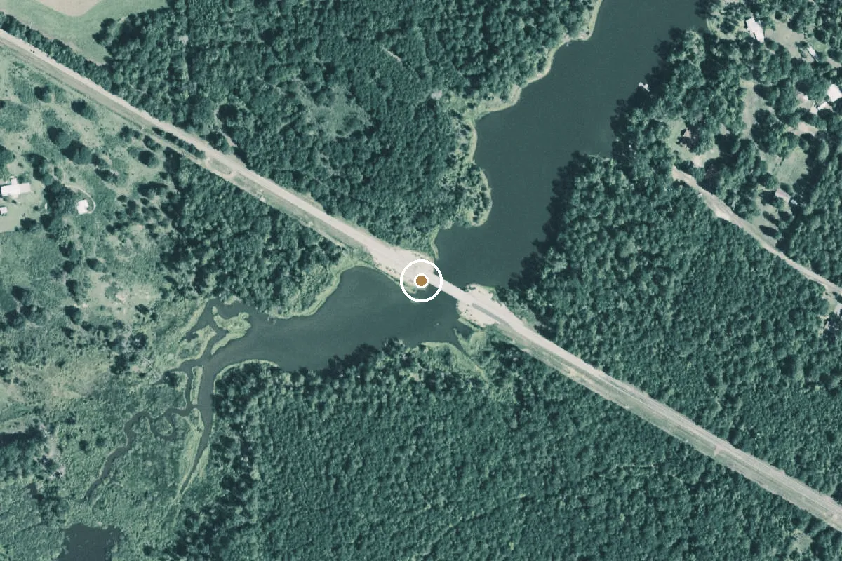 Aerial view of Lake O' the Pines Boat Ramp