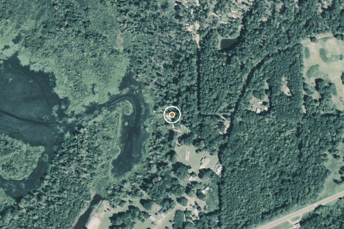 Aerial view of Lake O' the Pines Boat Ramp