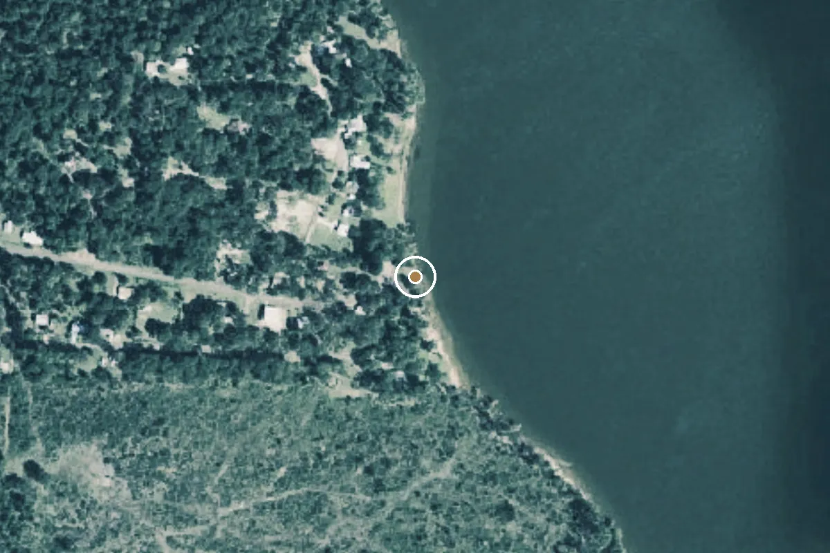 Aerial view of Lake O' the Pines Boat Ramp