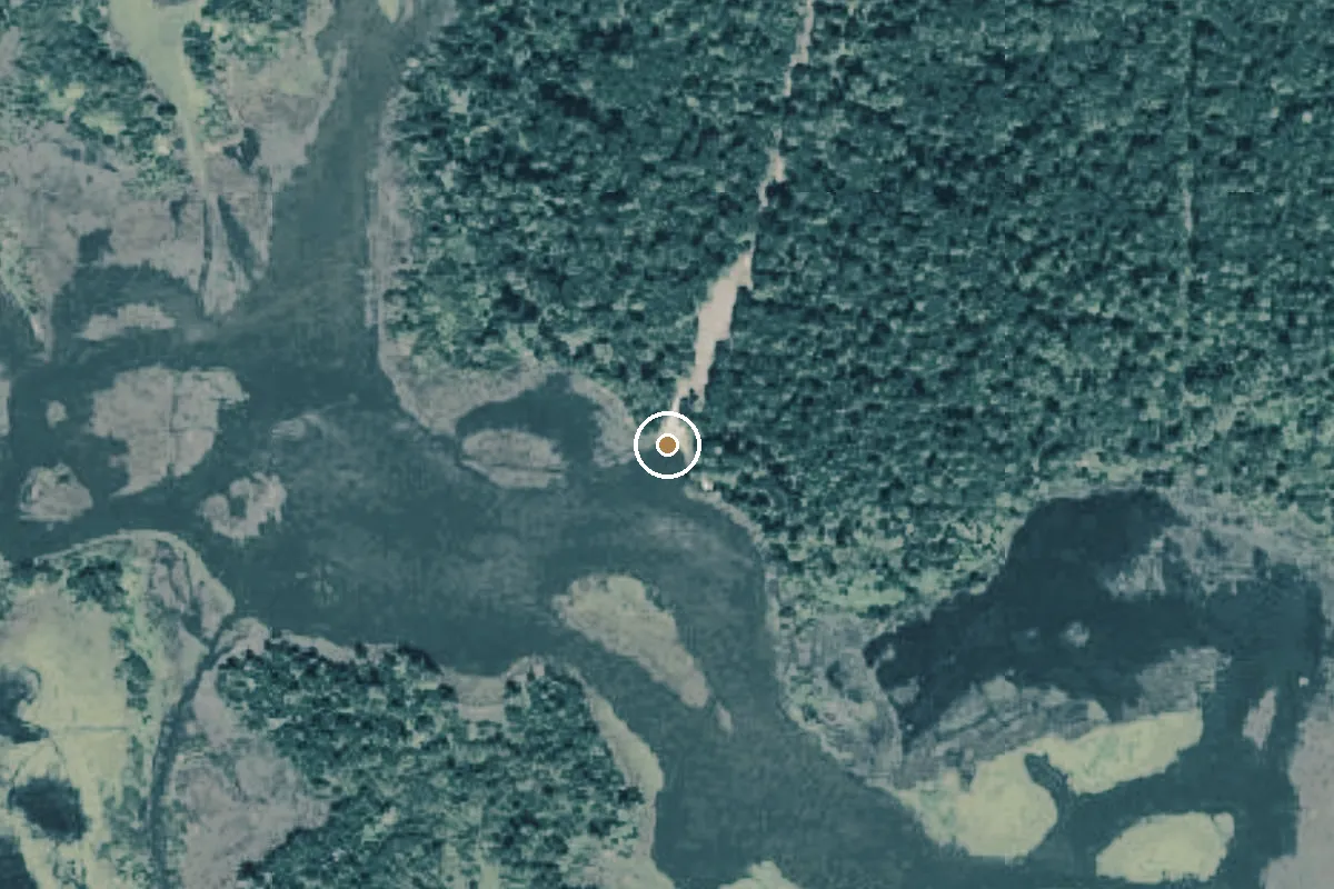 Aerial view of Lake O' The Pines Boat Ramp