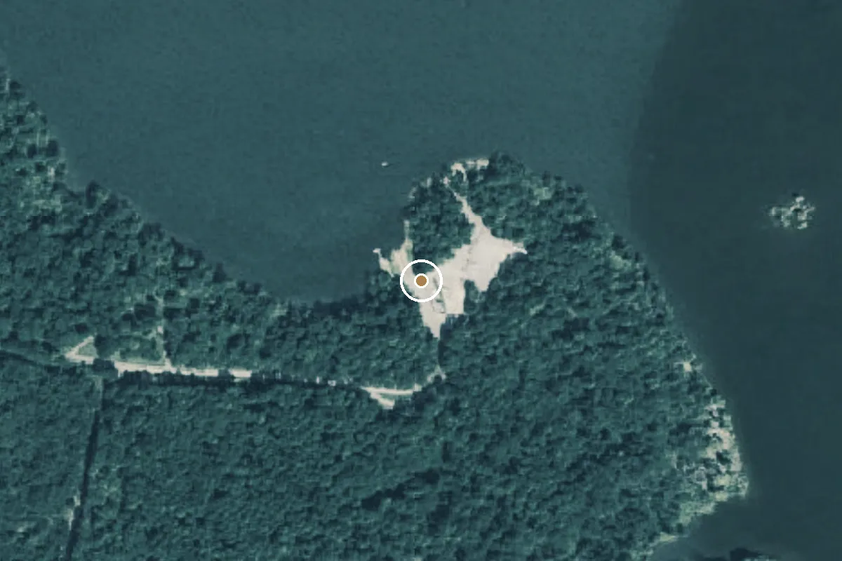 Aerial view of Lake O' the Pines Boat Ramp