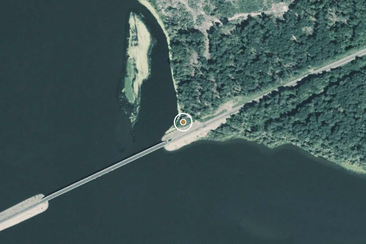 Aerial view of Lake O' the Pines Boat Ramp