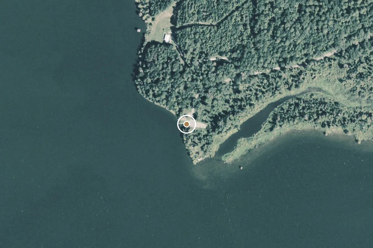 Aerial view of Lake O' the Pines Boat Ramp