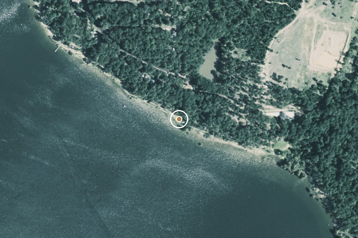 Aerial view of Lake O' the Pines Boat Ramp