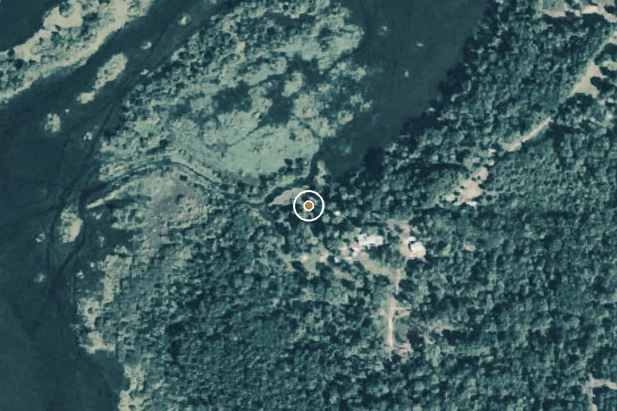 Aerial view of Lake O' the Pines Boat Ramp