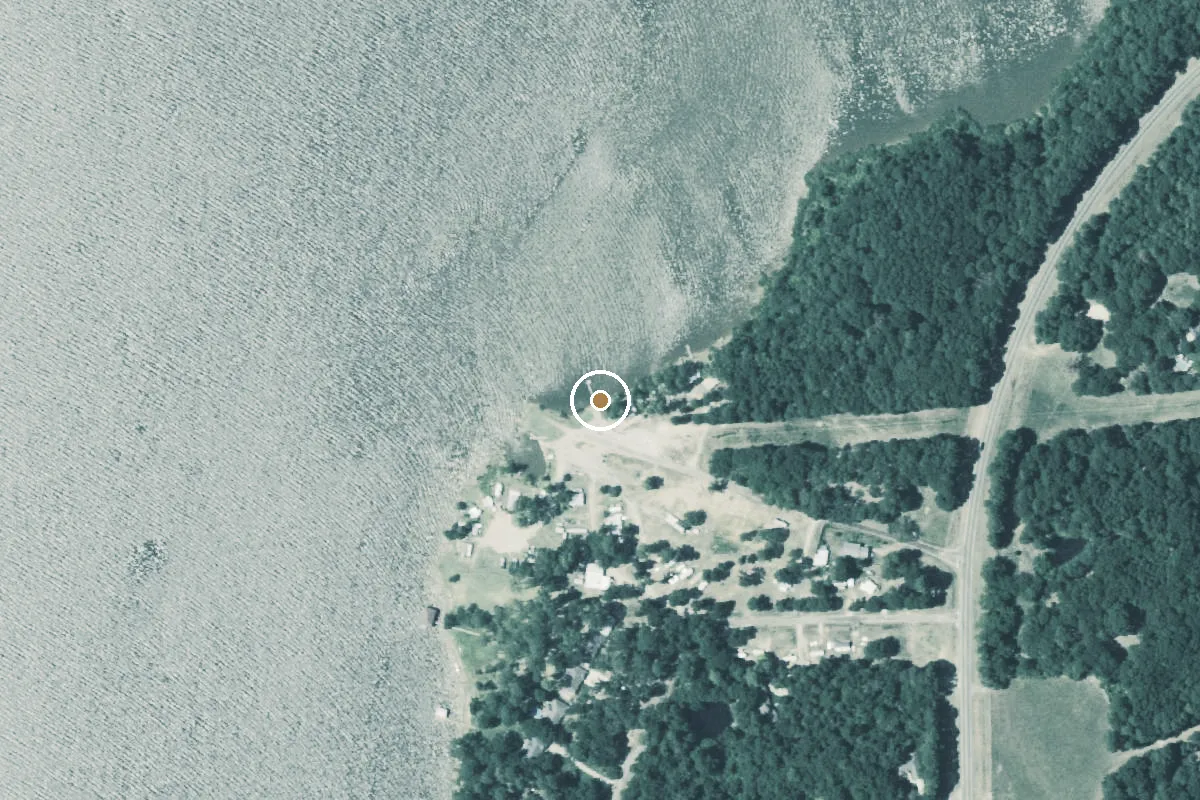 Aerial view of Lake Palestine Boat Ramp