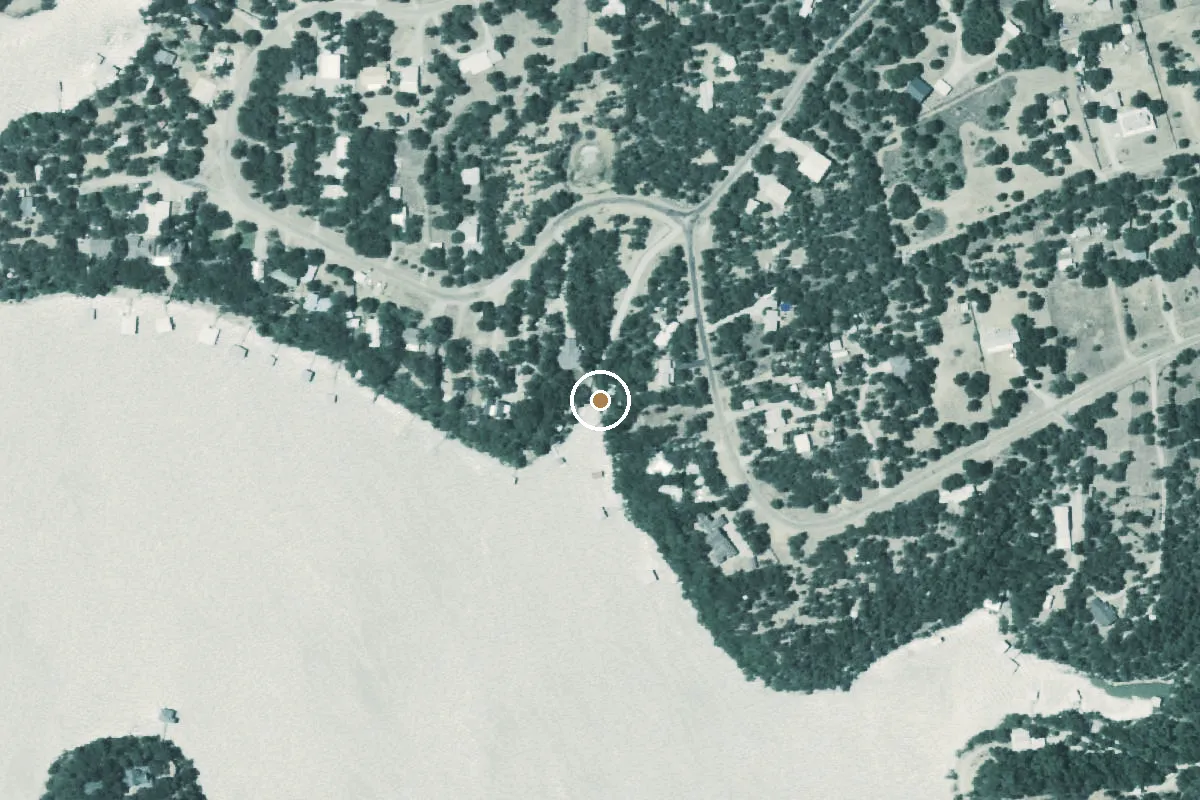 Aerial view of Lake Palo Pinto Boat Ramp