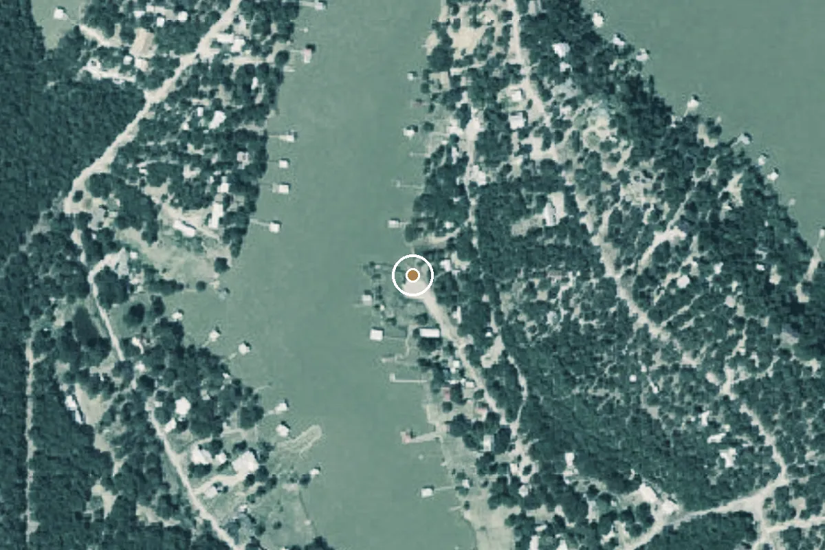 Aerial view of Lake Palo Pinto Boat Ramp