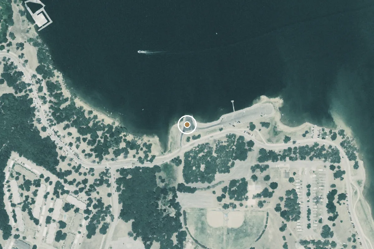 Aerial view of Lake Park Boat Ramp
