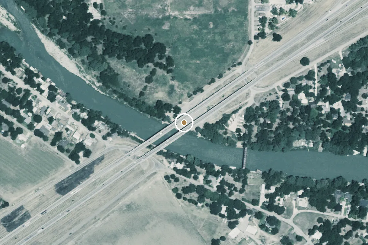 Aerial view of Lake Placid Boat Ramp