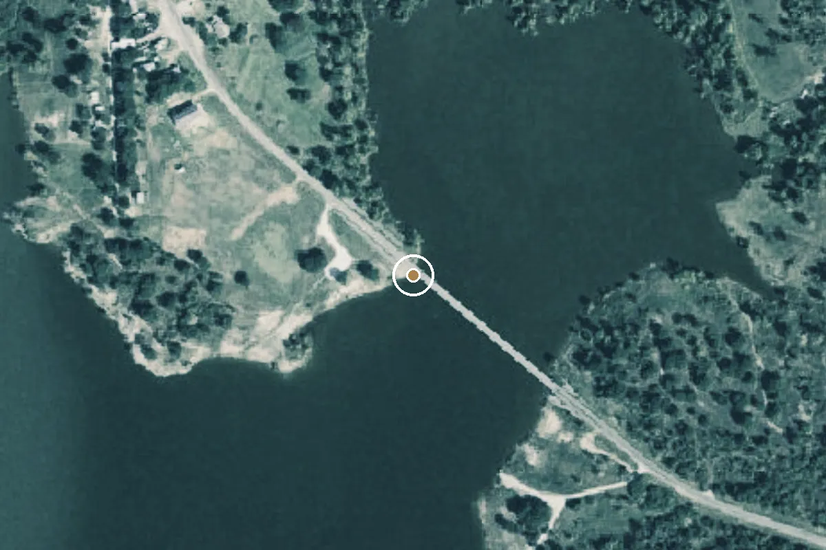 Aerial view of Lake Proctor Boat Ramp