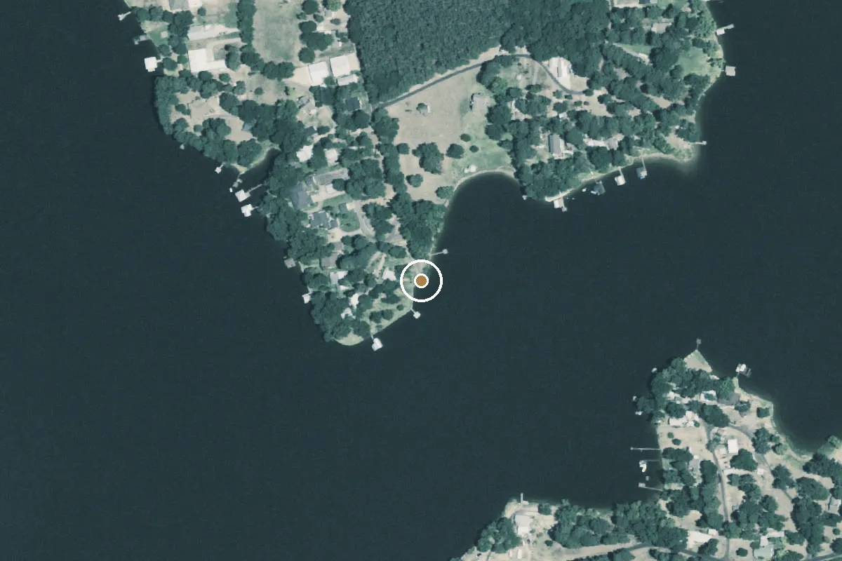 Aerial view of Lake Quitman Boat Ramp