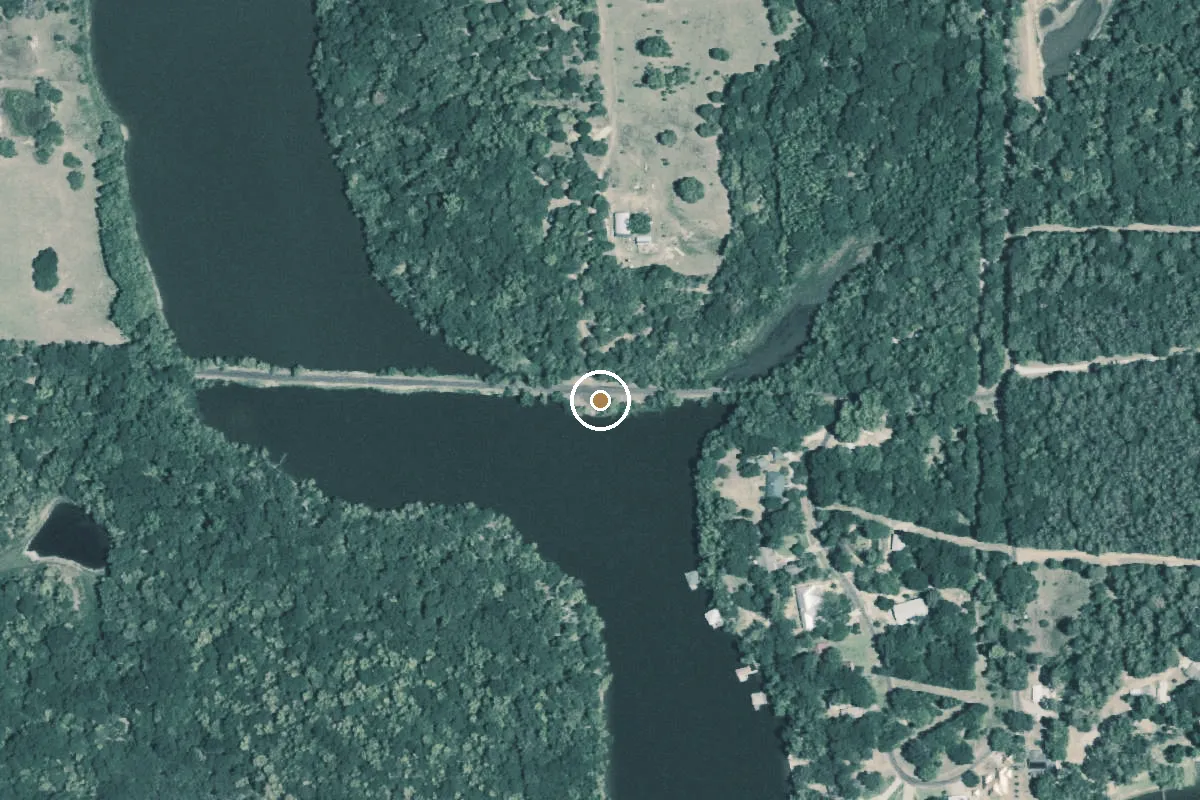 Aerial view of Lake Quitman Boat Ramp