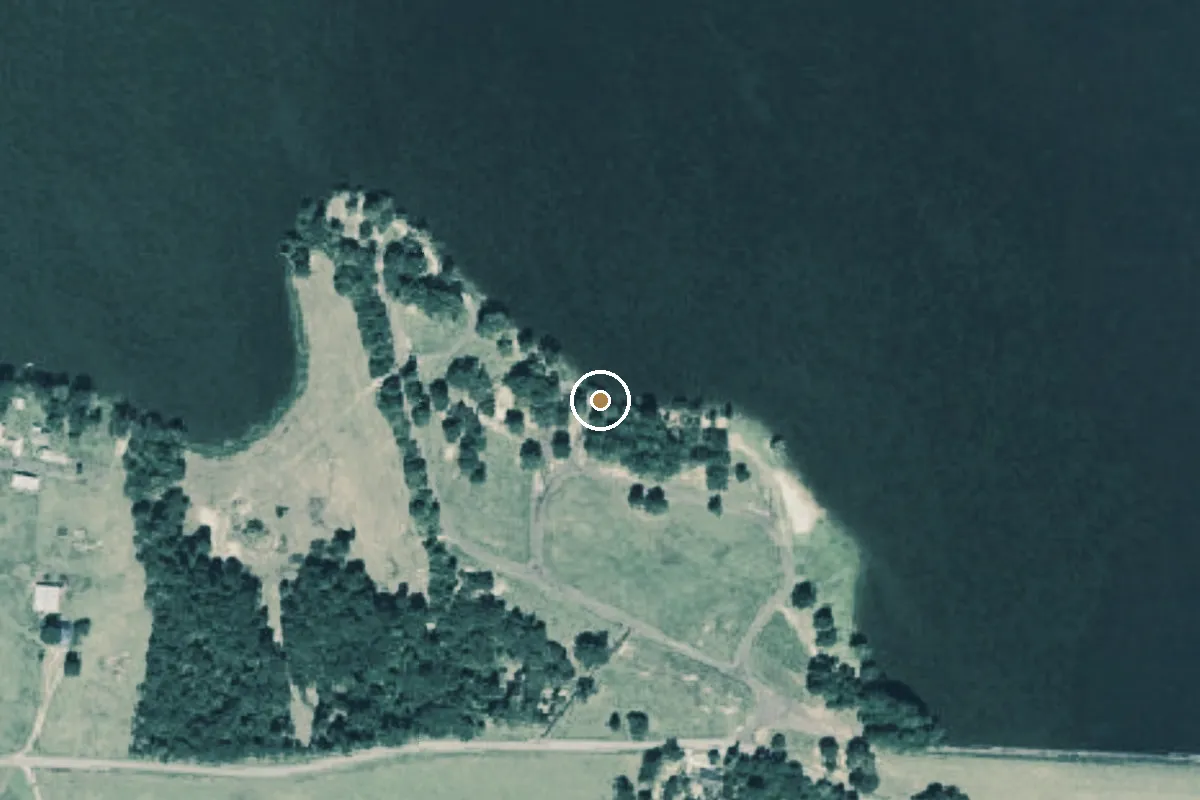 Aerial view of Lake Quitman Boat Ramp
