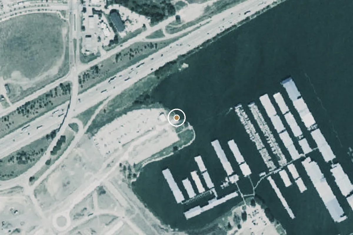 Aerial view of Lake Ray Hubbard Boat Ramp