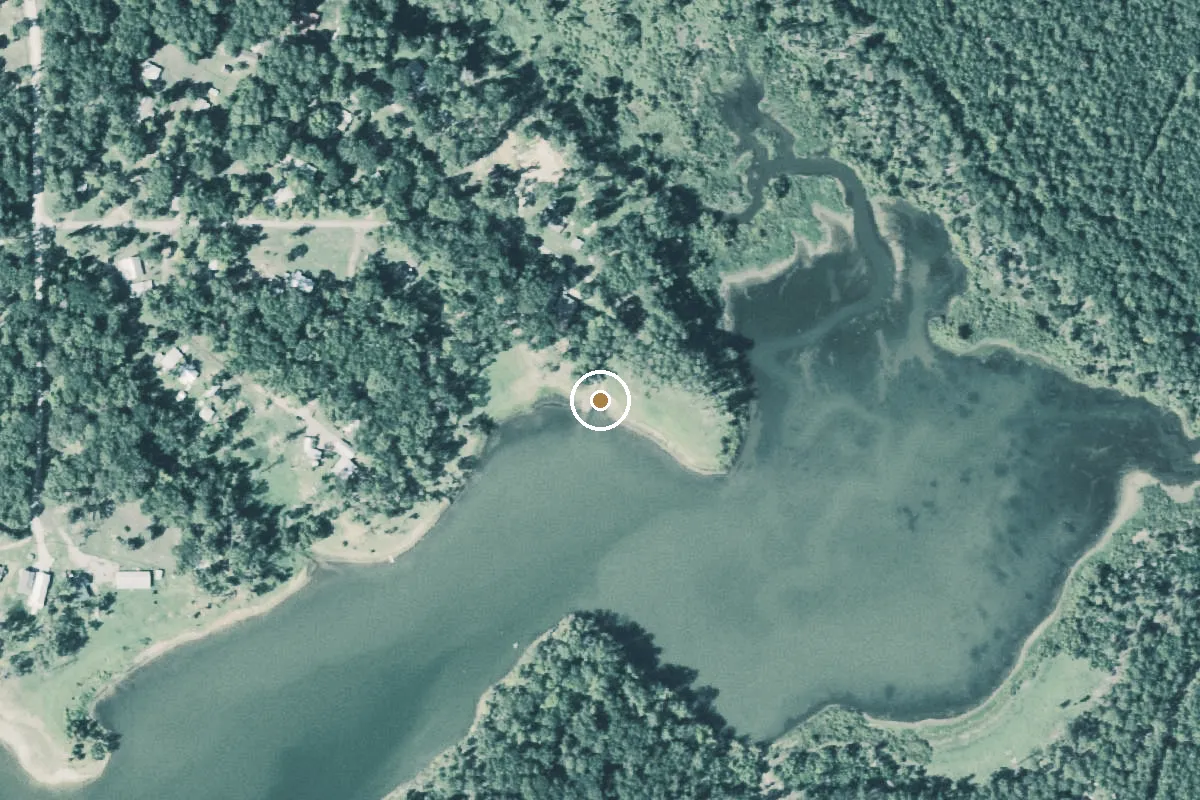 Aerial view of Lake Sam Rayburn Boat Ramp