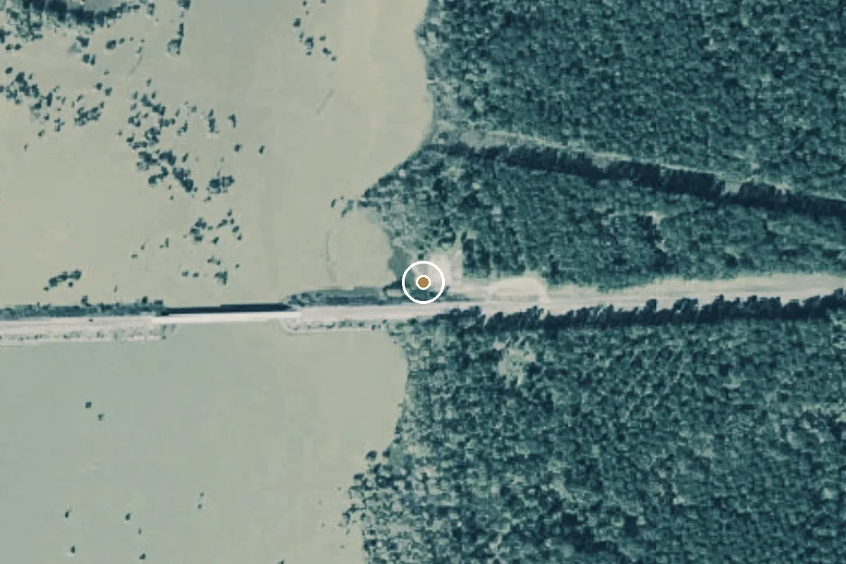 Aerial view of Lake Sam Rayburn Boat Ramp