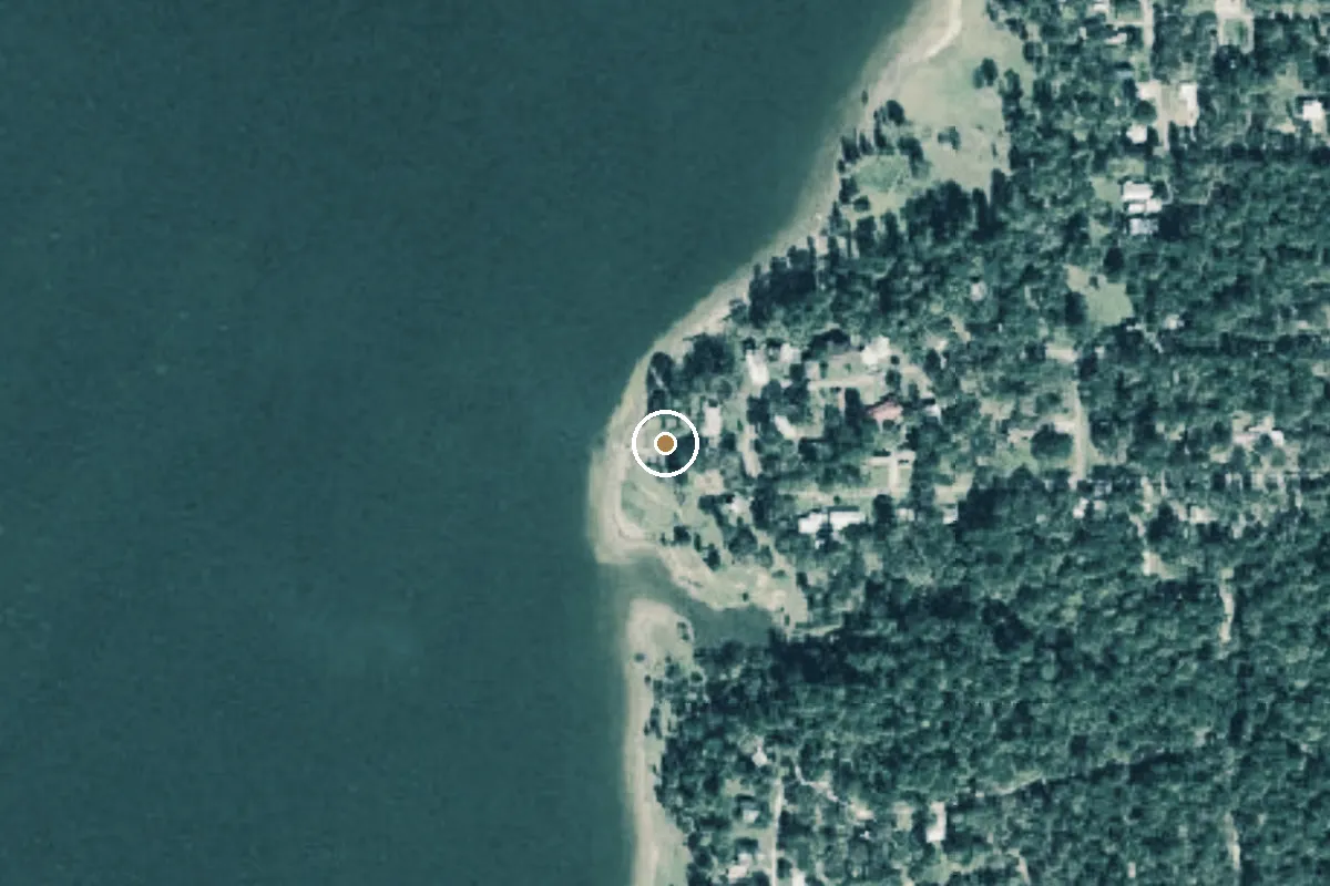 Aerial view of Lake Sam Rayburn Boat Ramp