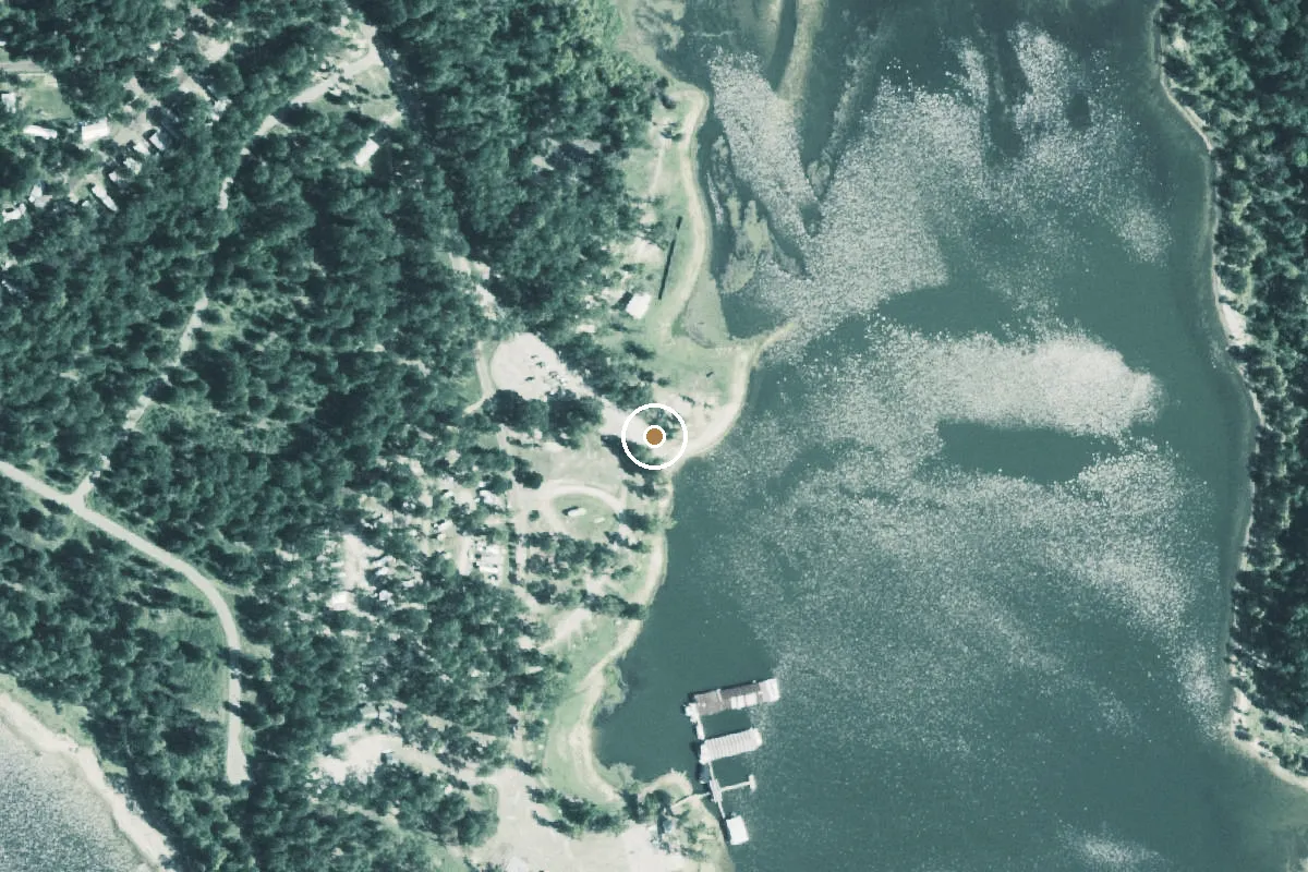Aerial view of Lake Sam Rayburn Boat Ramp