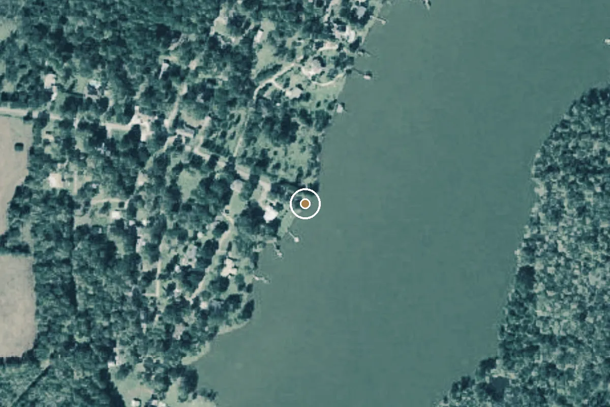 Aerial view of Lake Sam Rayburn Boat Ramp