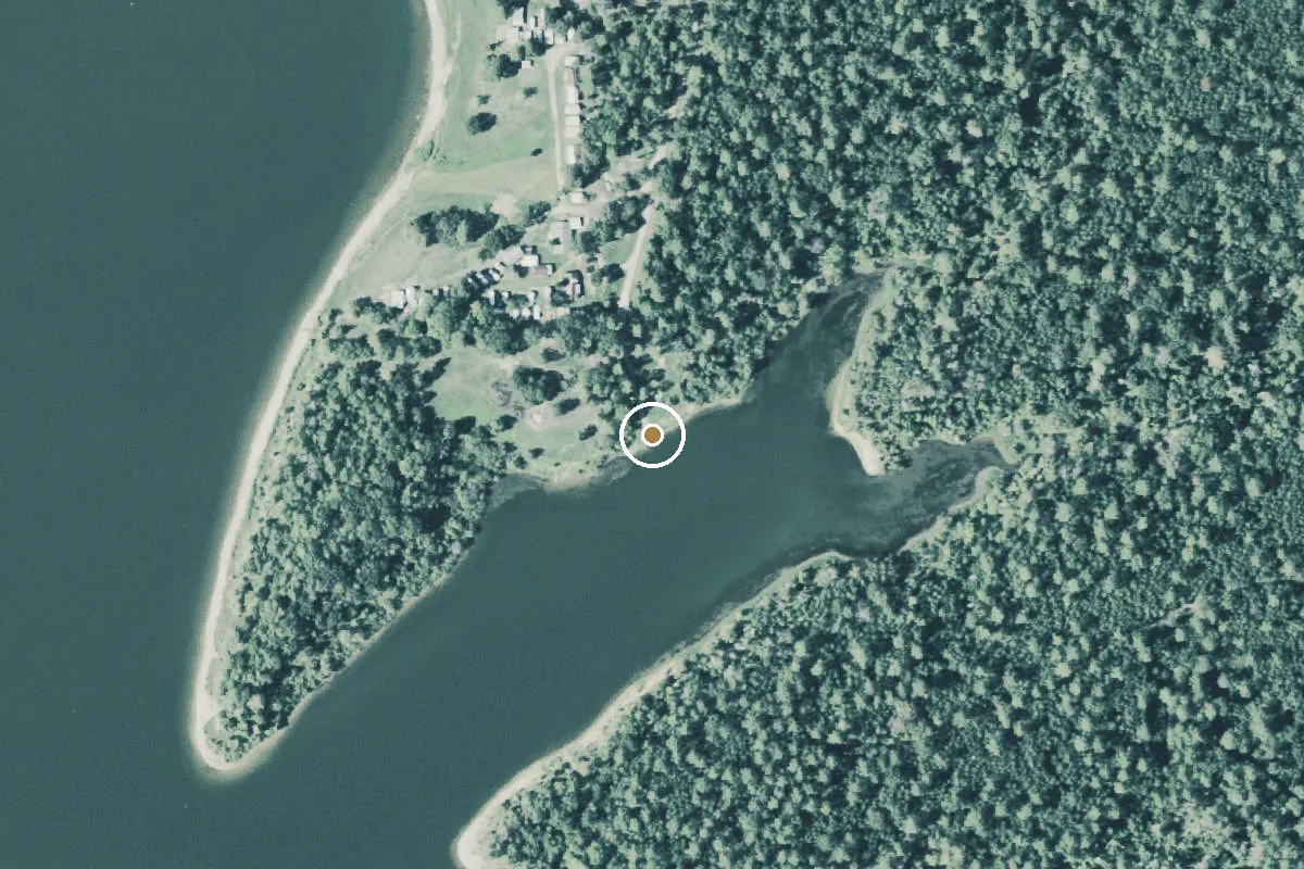 Aerial view of Lake Sam Rayburn Boat Ramp