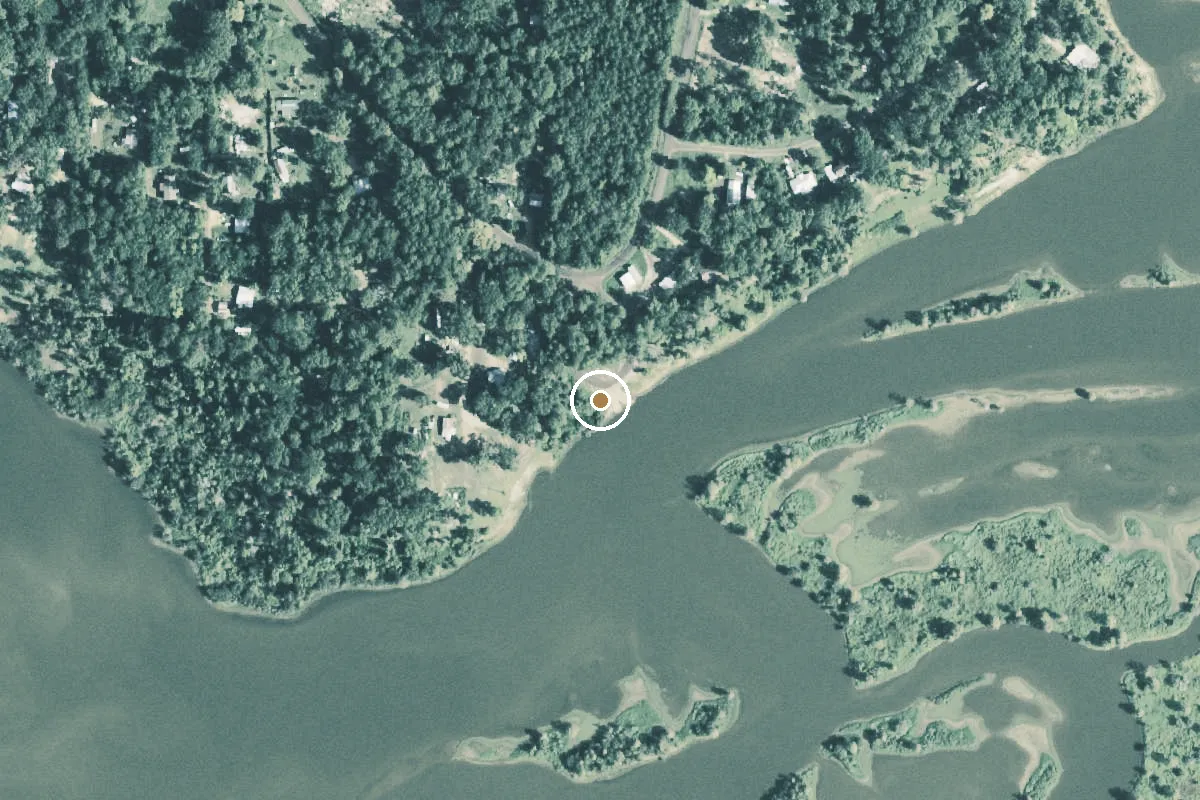 Aerial view of Lake Sam Rayburn Boat Ramp