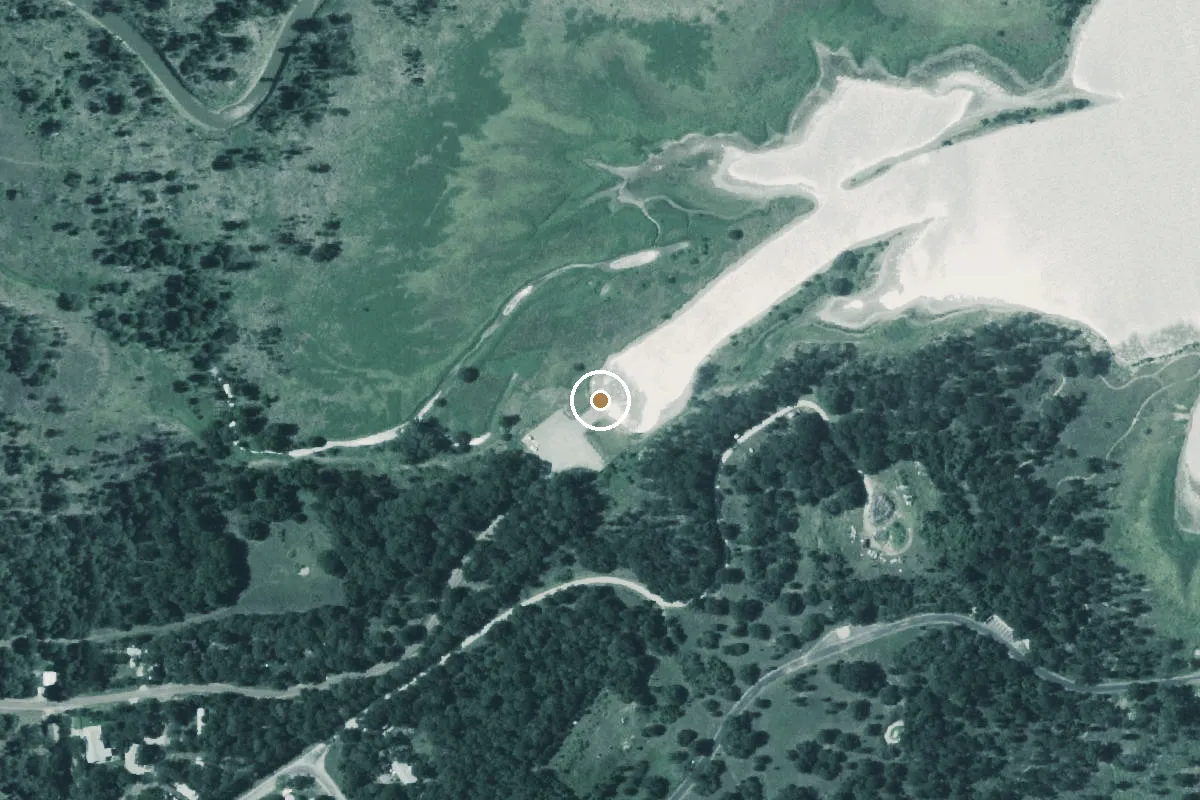 Aerial view of Lake Somerville State Park - Birch Creek Unit Boat Ramp