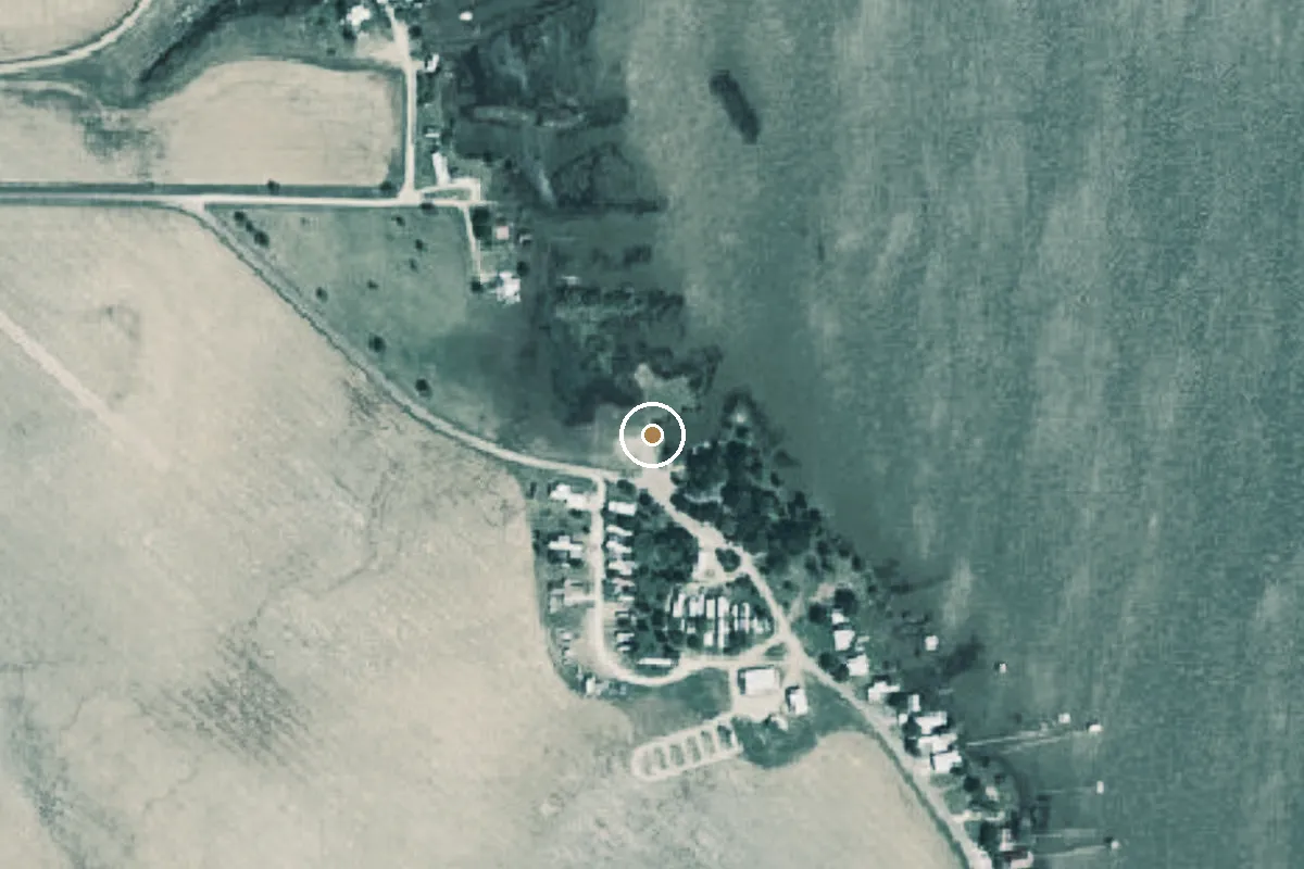 Aerial view of Lake Stamford Boat Ramp