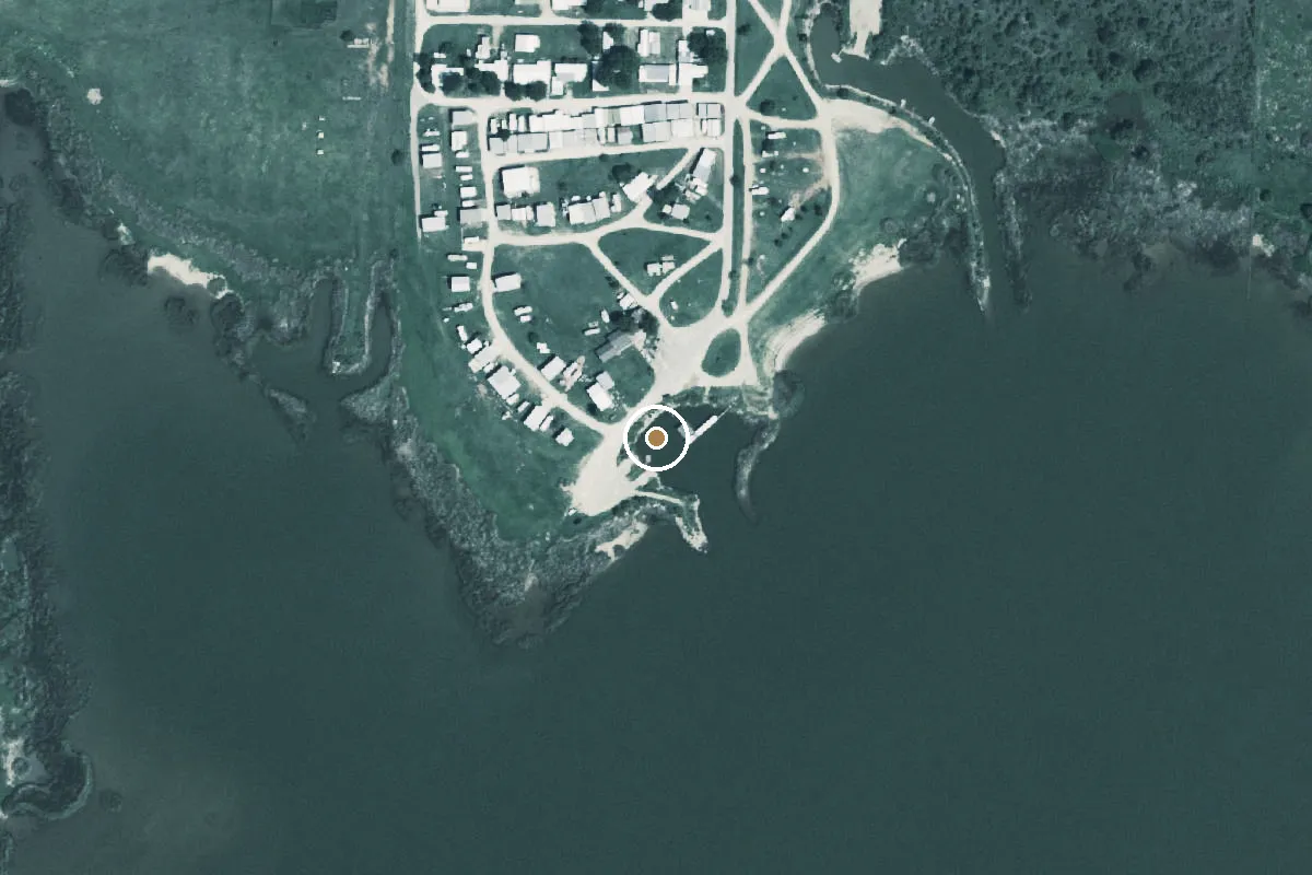 Aerial view of Lake Stamford Boat Ramp