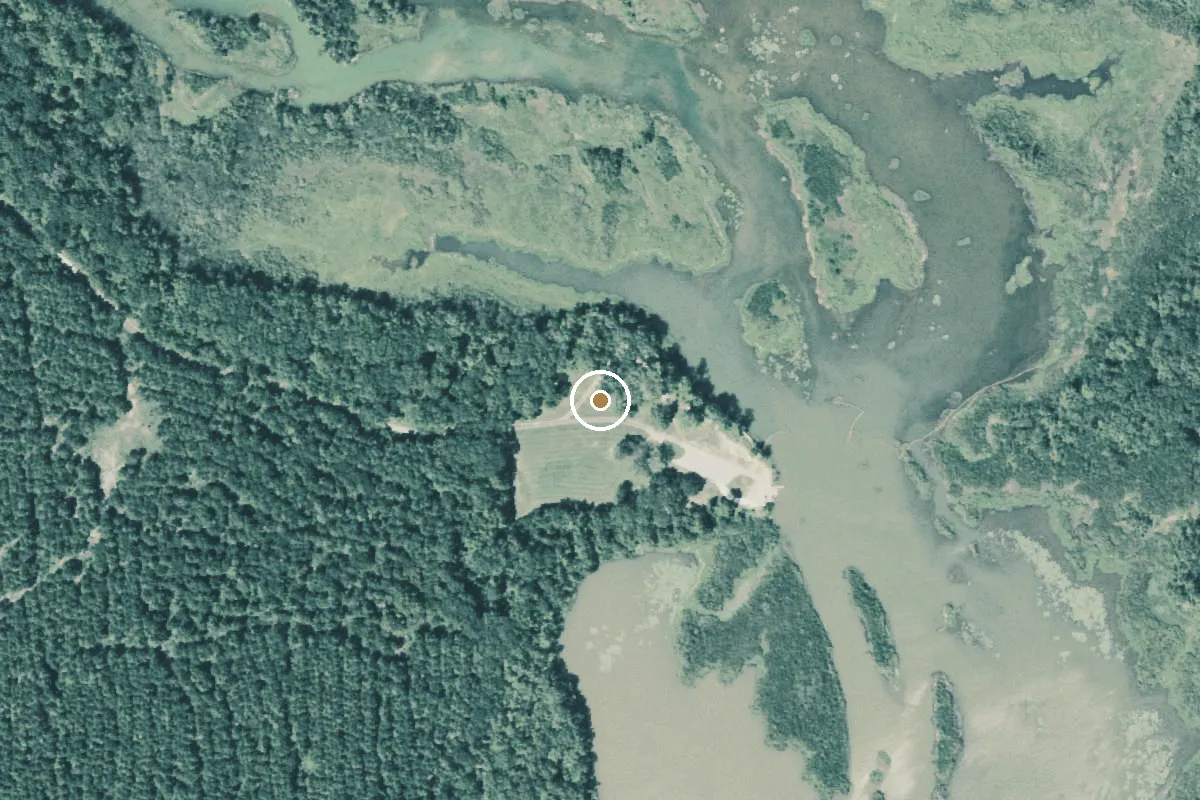 Aerial view of Lake Striker Boat Ramp