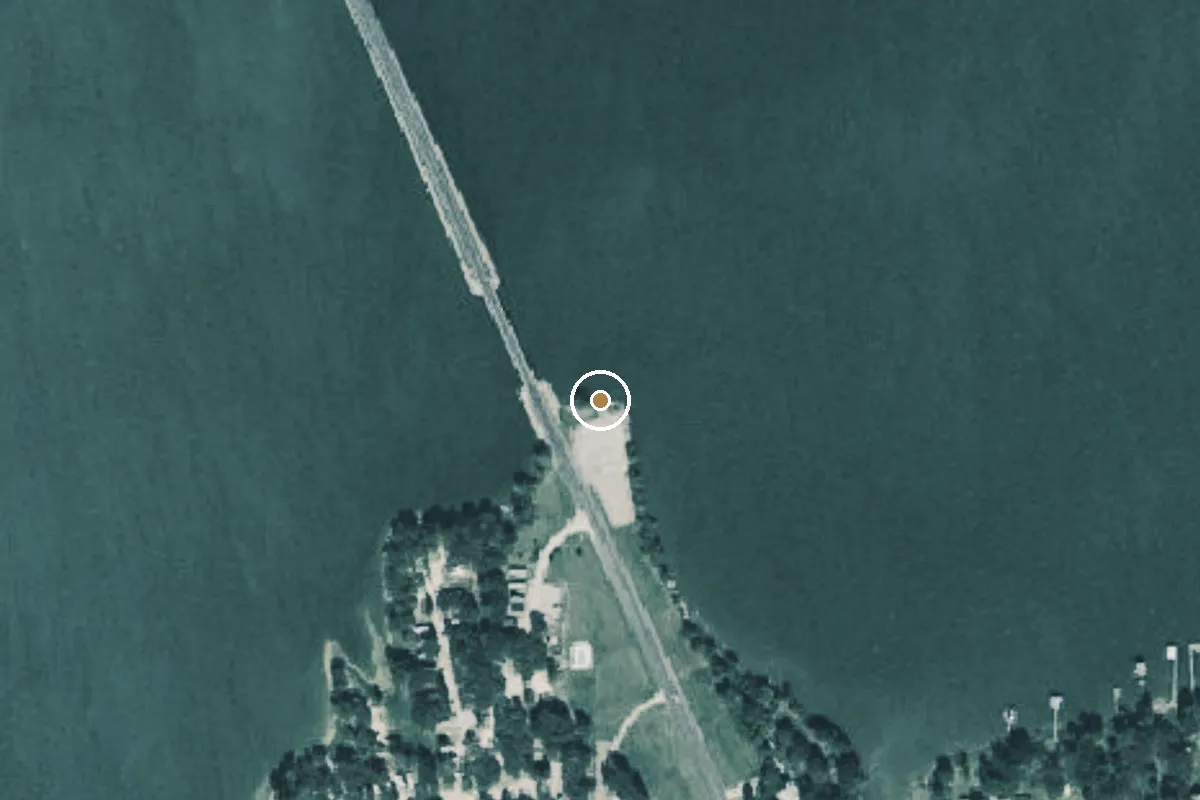 Aerial view of Lake Tawakoni Boat Ramp